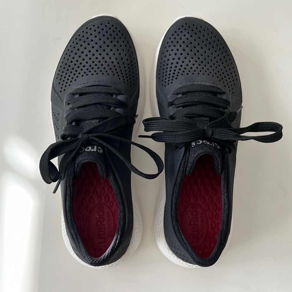 Crocs lace up shoes